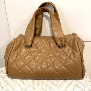 Authentic CHANEL Quilted Caviar bowler bag